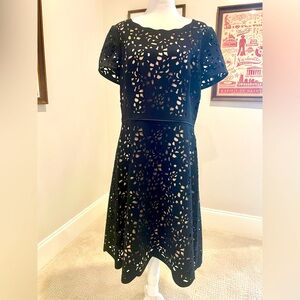 Black laser cut Antonio Melanie dress